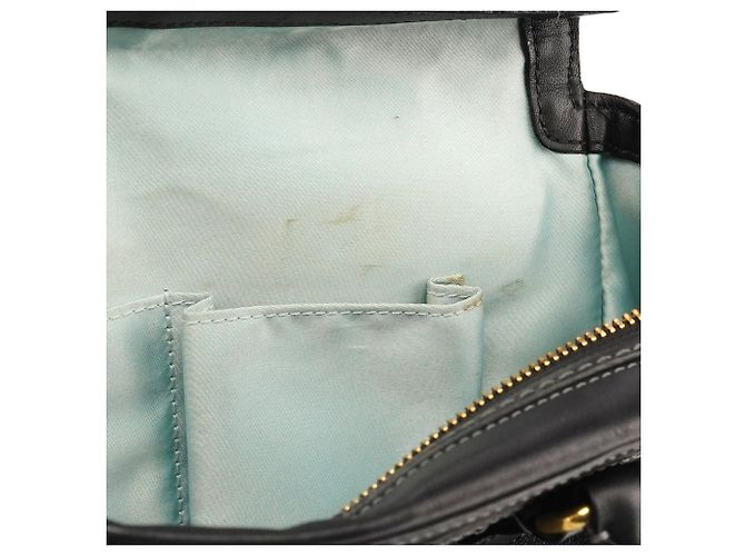 Coach F11547 Schwarze Leder-Tote-Bag mit Turnlock-Verschluss - Ansicht 15
