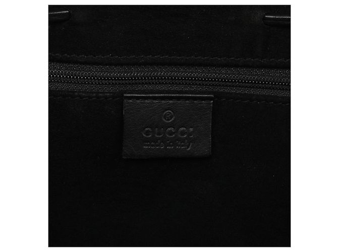 Gucci 002 1053 Borsa tote in pelle nera con coulisse - vista 10