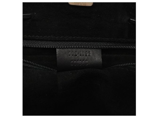 Gucci 002 1053 Borsa tote in pelle nera con coulisse - vista 11