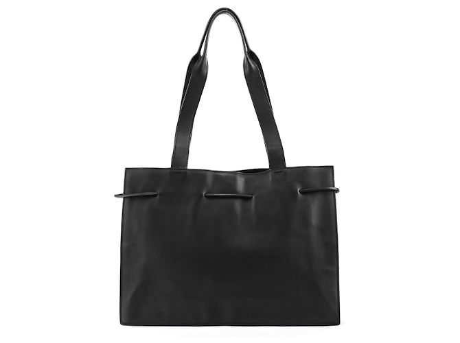 Gucci 002 1053 Borsa tote in pelle nera con coulisse - vista 3