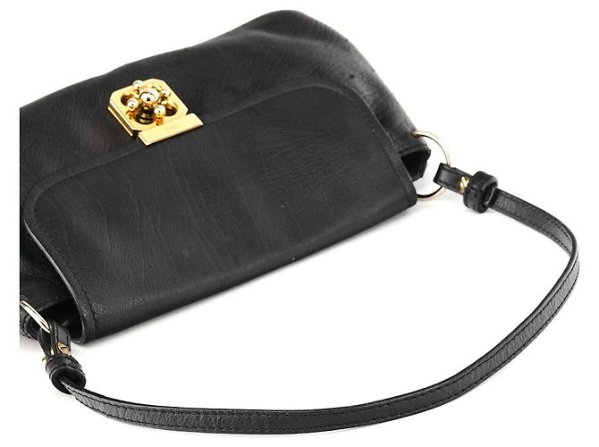 Chloé Mini borsa a tracolla Elsie in pelle nera - vista 10