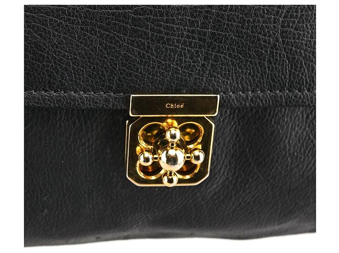 Chloé Mini borsa a tracolla Elsie in pelle nera - vista 6