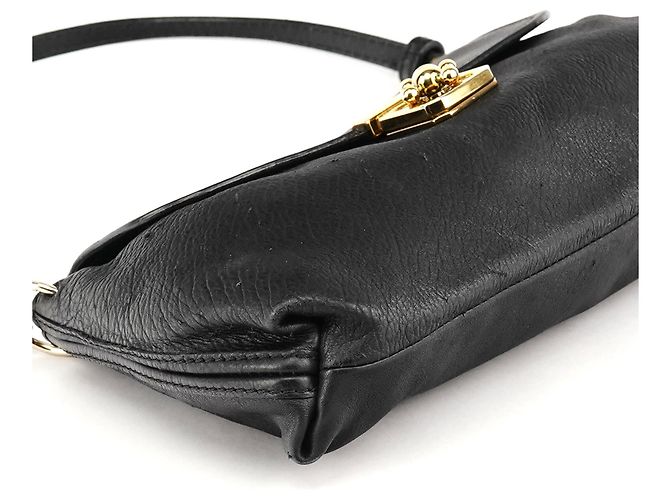 Chloé Mini borsa a tracolla Elsie in pelle nera - vista 8