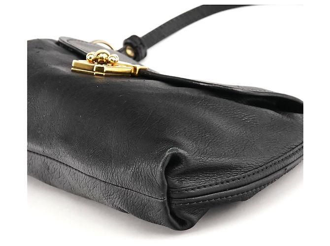 Chloé Mini borsa a tracolla Elsie in pelle nera - vista 9