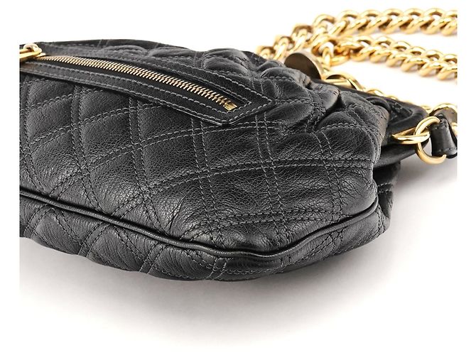 Marc Jacobs Borsa a tracolla Stam in pelle trapuntata nera - vista 10