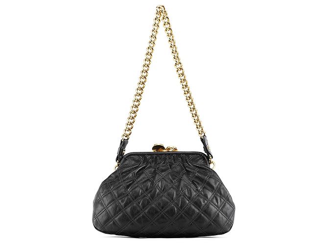 Marc Jacobs Borsa a tracolla Stam in pelle trapuntata nera - vista 3