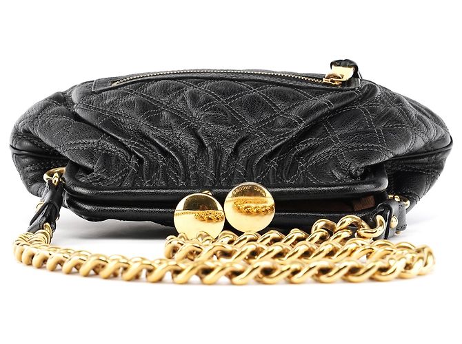 Marc Jacobs Borsa a tracolla Stam in pelle trapuntata nera - vista 4