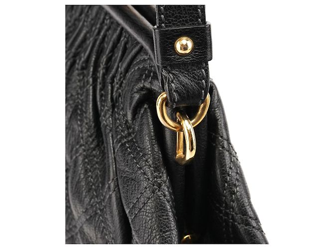 Marc Jacobs Borsa a tracolla Stam in pelle trapuntata nera - vista 8
