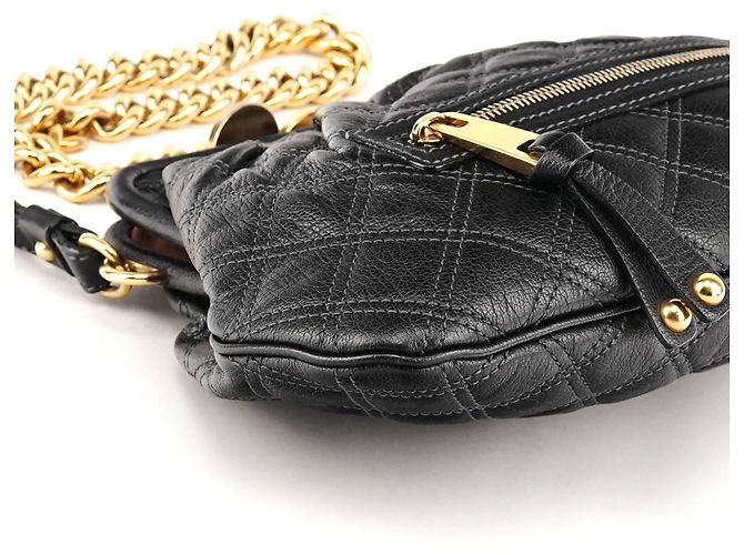 Marc Jacobs Borsa a tracolla Stam in pelle trapuntata nera - vista 9