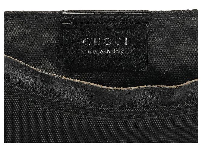 Gucci 000 0601 Borsa Hobo in pelle e nylon nero - vista 10