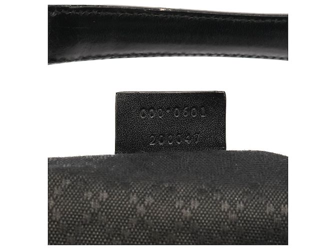 Gucci 000 0601 Borsa Hobo in pelle e nylon nero - vista 11
