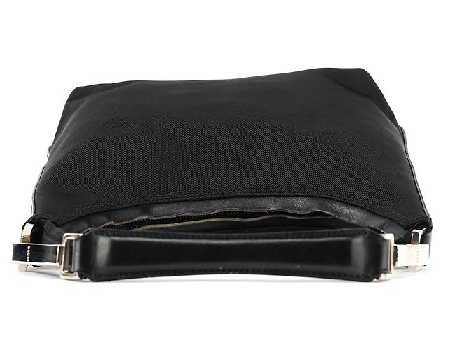 Gucci 000 0601 Borsa Hobo in pelle e nylon nero - vista 4