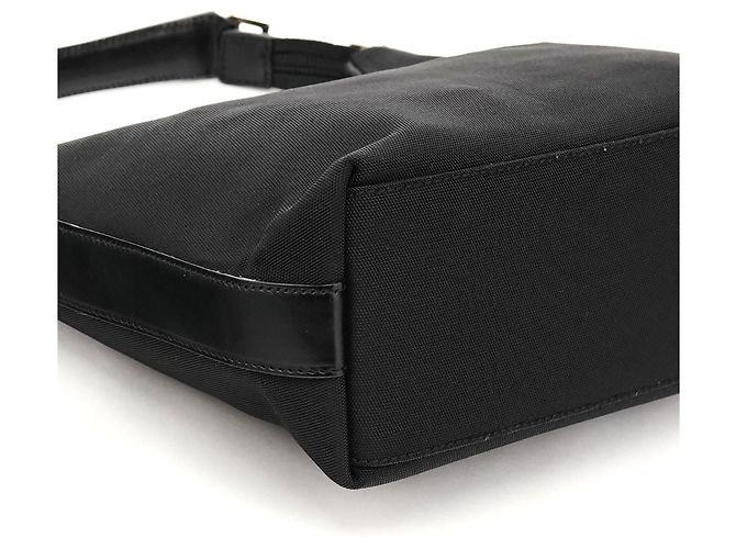 Gucci 000 0601 Borsa Hobo in pelle e nylon nero - vista 8