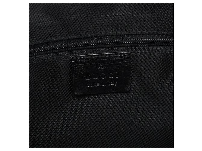 Gucci Borsa Tote 000 0855 in pelle e tela GG nera - vista 10
