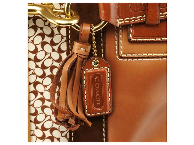 Coach 10552 Borsa Tote Hamptons in pelle tan - vista 5