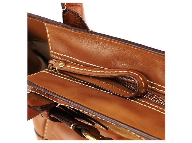 Coach 10552 Borsa Tote Hamptons in pelle tan - vista 9
