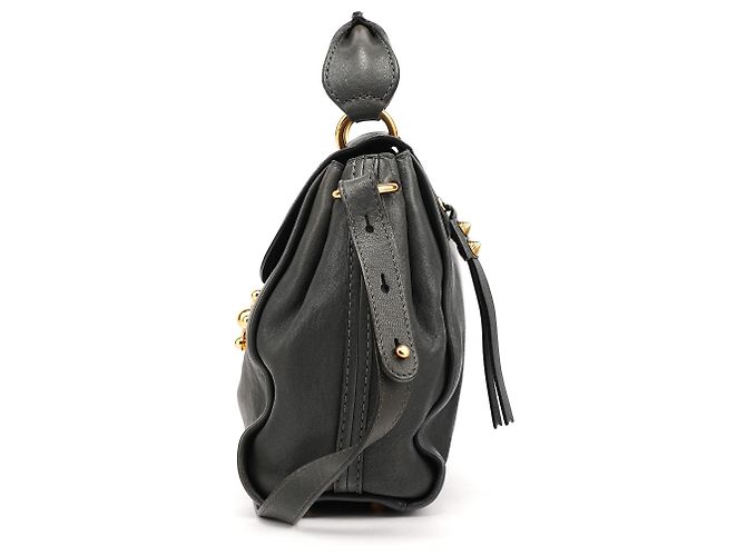 Chloé Borsa 2-Way Elsie in pelle grigia - vista 2
