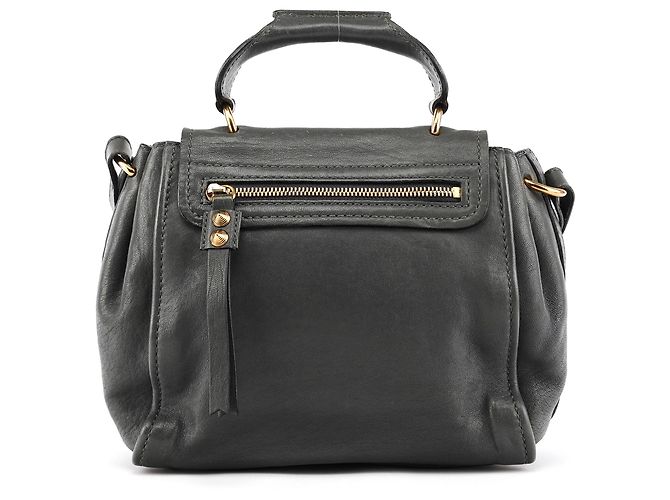 Chloé Borsa 2-Way Elsie in pelle grigia - vista 3
