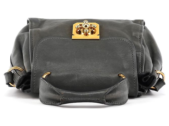 Chloé Borsa 2-Way Elsie in pelle grigia - vista 4
