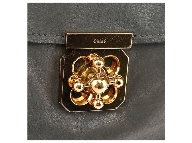 Chloé Borsa 2-Way Elsie in pelle grigia - vista 6