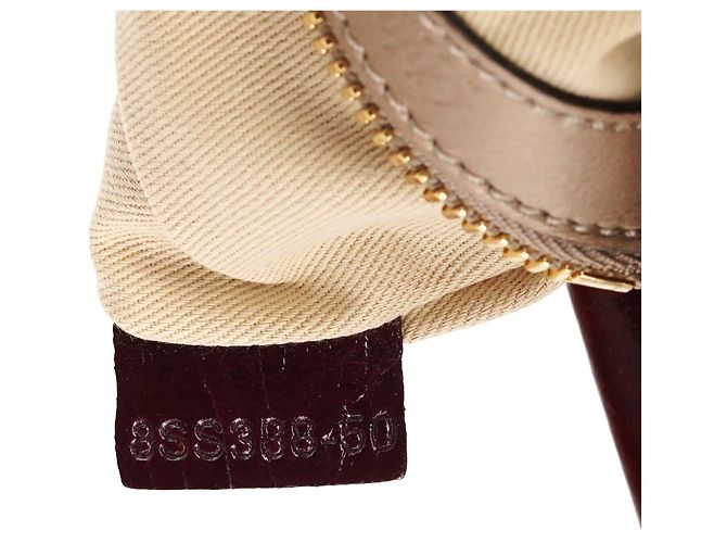 Chloé Borsa a spalla Bay in pelle verniciata bordeaux - vista 13