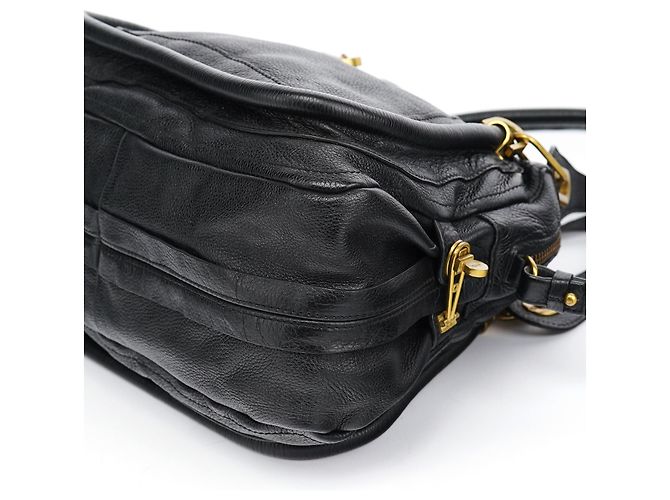 Chloé Borsa Paraty 2-Way in pelle nera - vista 11