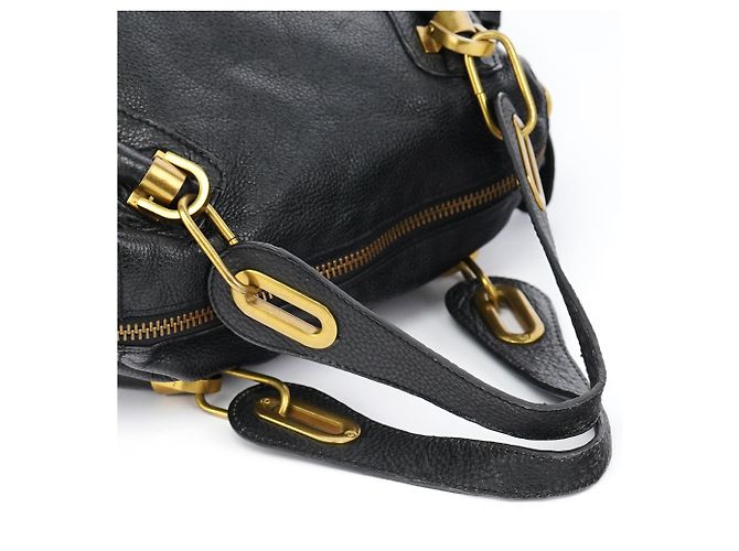 Chloé Borsa Paraty 2-Way in pelle nera - vista 12