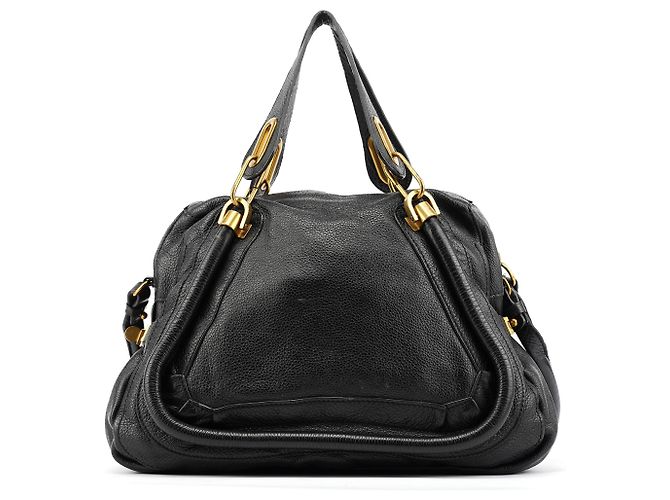 Chloé Borsa Paraty 2-Way in pelle nera - vista 3