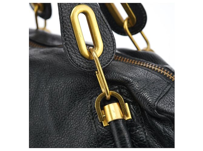 Chloé Borsa Paraty 2-Way in pelle nera - vista 6