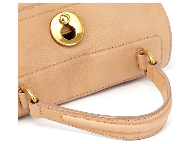 Yves Saint Laurent Borsa Muse Two in pelle beige - vista 11