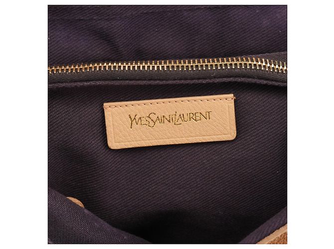 Yves Saint Laurent Borsa Muse Two in pelle beige - vista 15