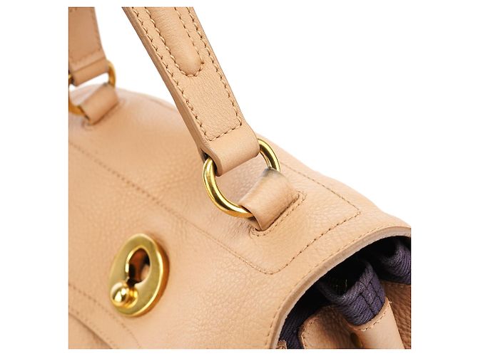 Yves Saint Laurent Borsa Muse Two in pelle beige - vista 8