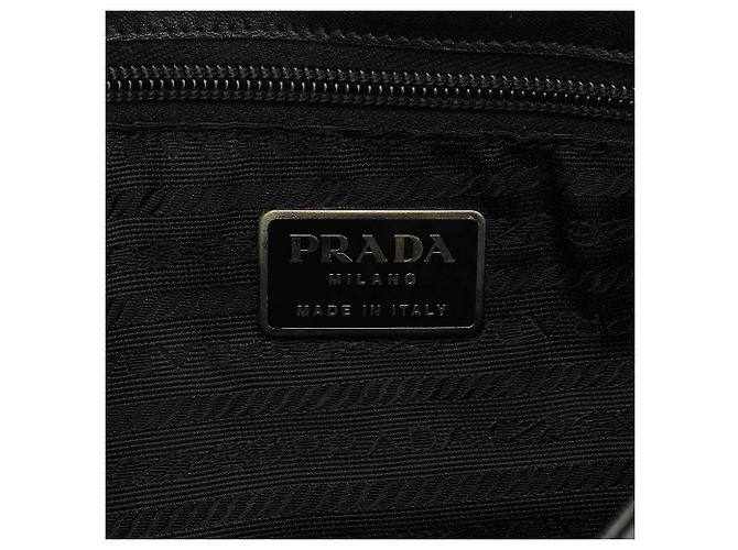 Prada Borsa a tracolla 1998 Black Calfskin Vitello Plex - vista 11