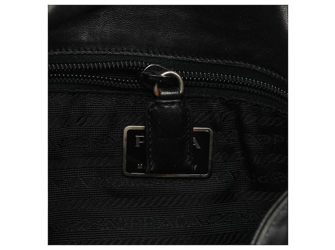 Prada Borsa a tracolla 1998 Black Calfskin Vitello Plex - vista 12