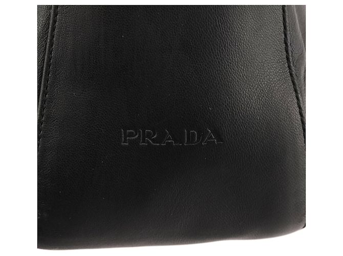 Prada Borsa a tracolla 1998 Black Calfskin Vitello Plex - vista 6