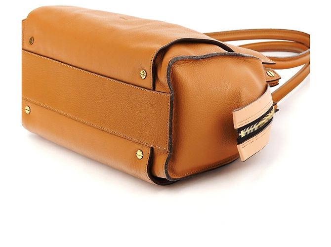 Chloé Borsa Tote Dolly in pelle tan - vista 9