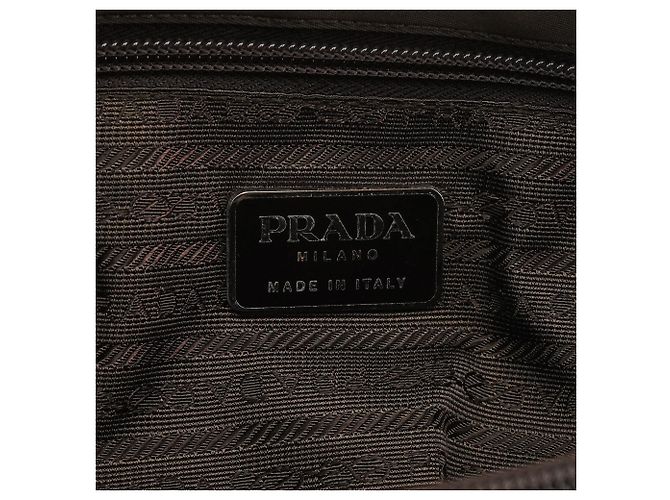 Prada B6242 Borsa Tote in nylon Tessuto City marrone scuro - vista 11