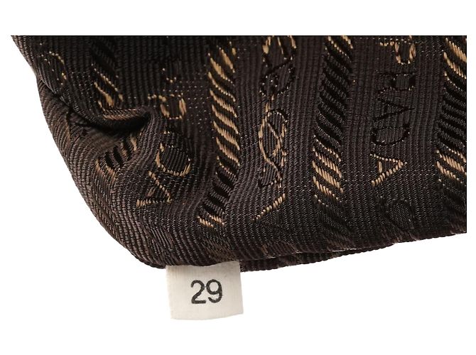 Prada B6242 Borsa Tote in nylon Tessuto City marrone scuro - vista 13