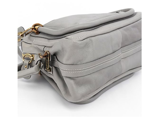 Chloé Borsa 2-Way Paraty in pelle grigia - vista 10