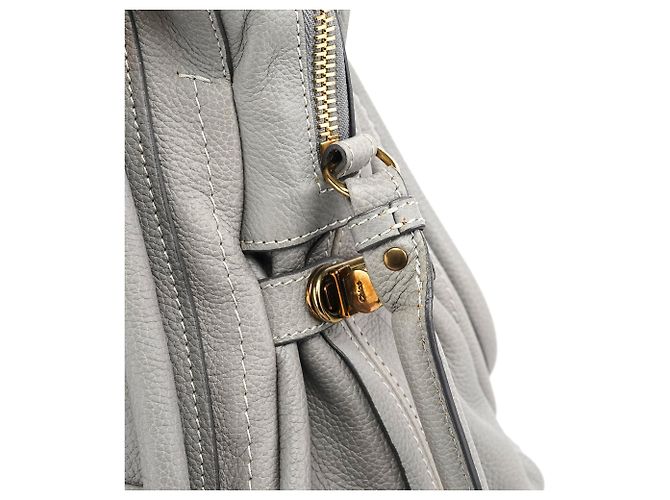 Chloé Borsa 2-Way Paraty in pelle grigia - vista 13