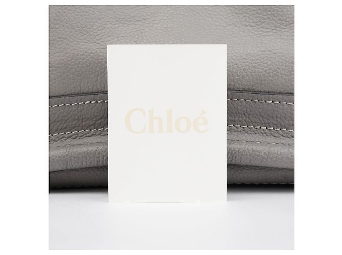Chloé Borsa 2-Way Paraty in pelle grigia - vista 14