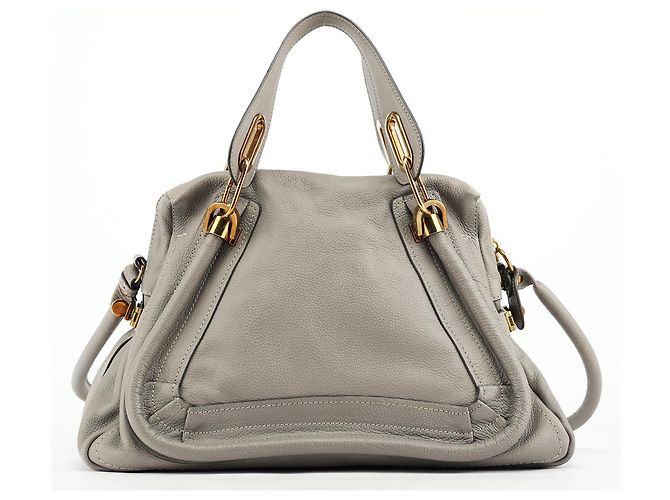 Chloé Borsa 2-Way Paraty in pelle grigia - vista 3