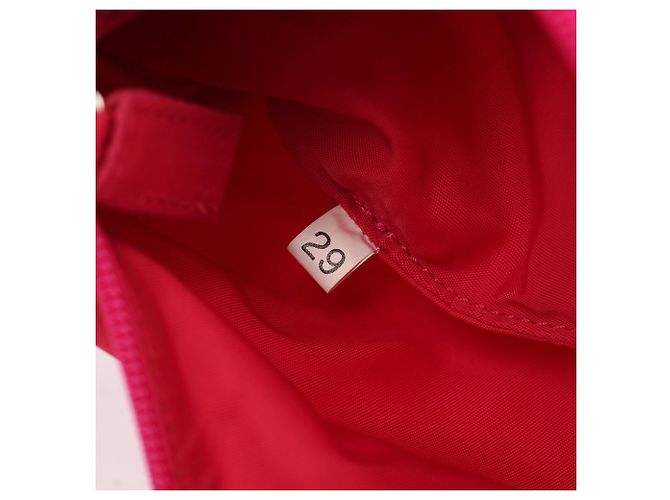 Prada Borsa Mini Hobo MV519 Pink Tessuto - vista 13
