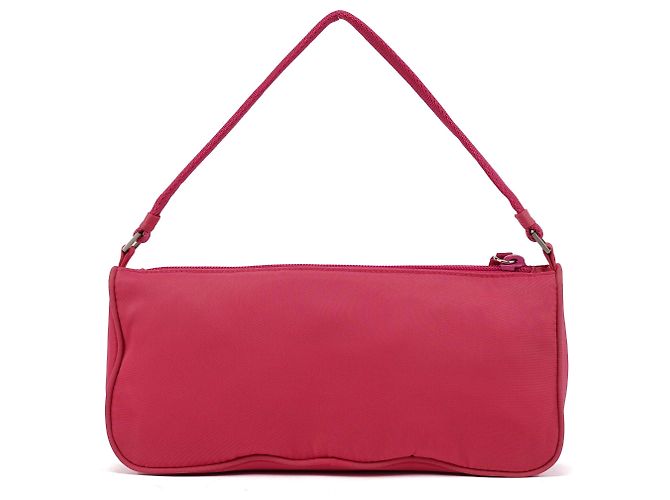 Prada Borsa Mini Hobo MV519 Pink Tessuto - vista 3