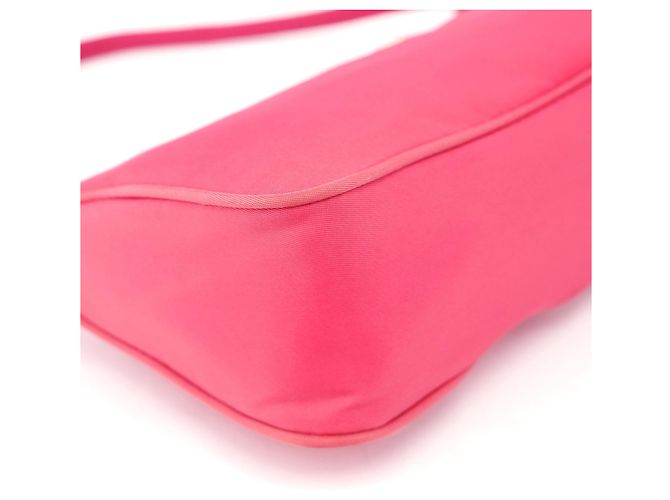 Prada Borsa Mini Hobo MV519 Pink Tessuto - vista 8