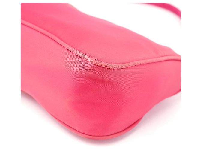 Prada Borsa Mini Hobo MV519 Pink Tessuto - vista 9
