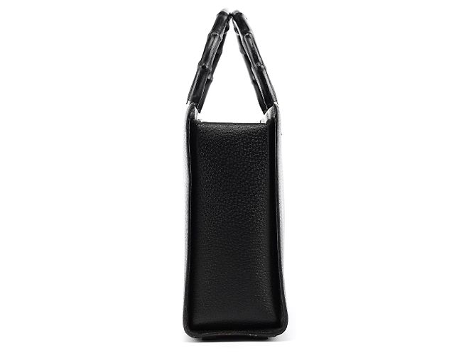 Bamboo Gucci 002 1035 Borsa Tote in pelle nera con bambù - vista 2