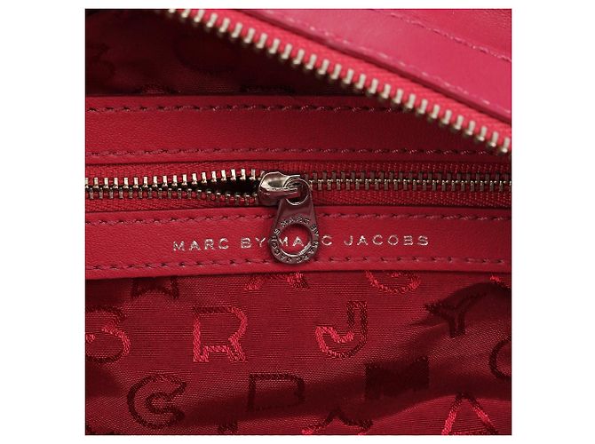 Marc by Marc Jacobs Borsa 2-Way in pelle rosa a più tasche - vista 12
