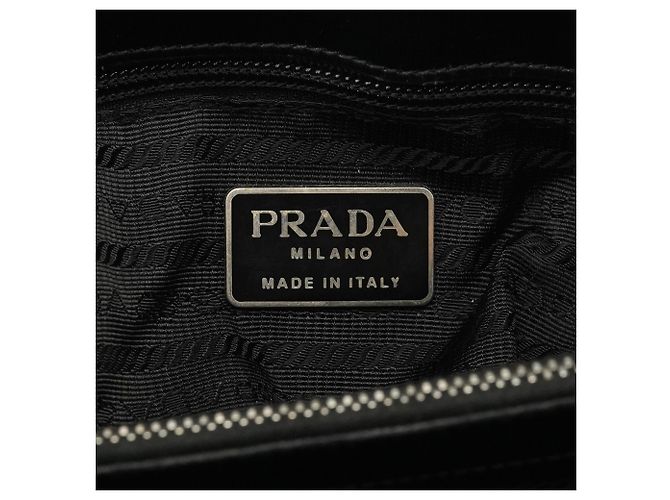 Prada Borsa tote sport 1995 in pelle spazzolato nera - vista 14