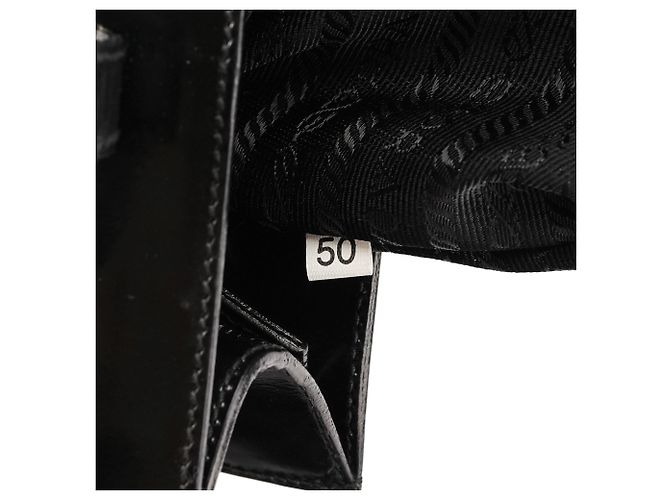 Prada Borsa tote sport 1995 in pelle spazzolato nera - vista 16